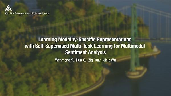 Learning Modality-Specific Representations with Self-Supervised Multi-Task Learning for Multimodal Sentiment Analysis