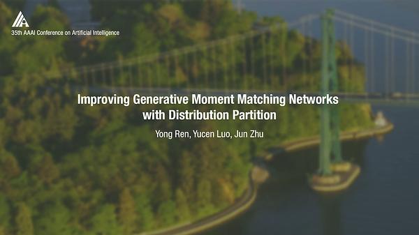 Improving Generative Moment Matching Networks with Distribution Partition