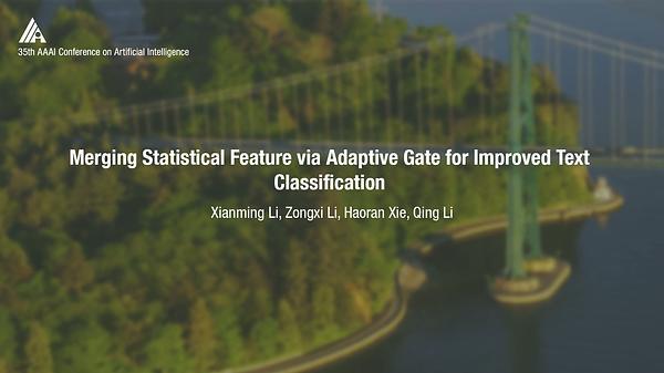 Merging Statistical Feature via Adaptive Gate for Improved Text Classification