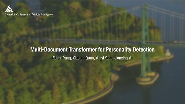 Multi-Document Transformer for Personality Detection