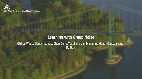 Learning with Group Noise
