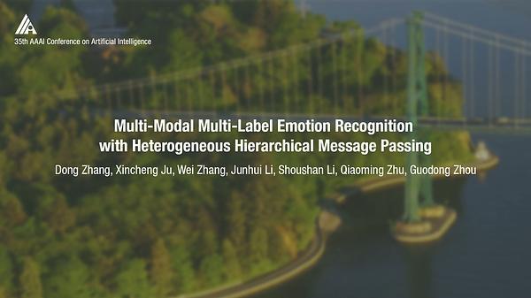 Multi-Modal Multi-Label Emotion Recognition with Heterogeneous Hierarchical Message Passing