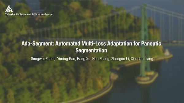 Ada-Segment: Automated Multi-Loss Adaptation for Panoptic Segmentation