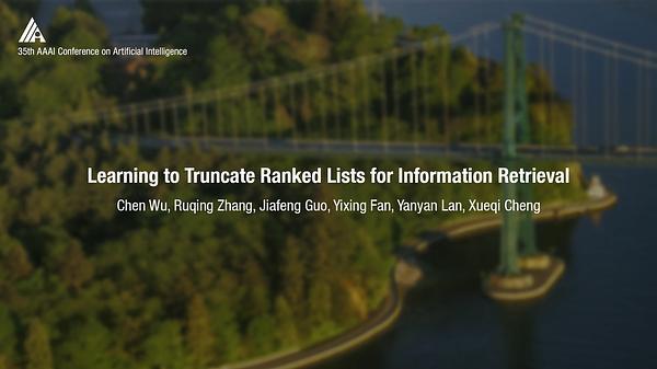 Learning to Truncate Ranked Lists for Information Retrieval