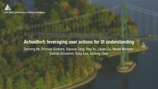 ActionBert: Leveraging User Actions for Semantic Understanding of User Interfaces