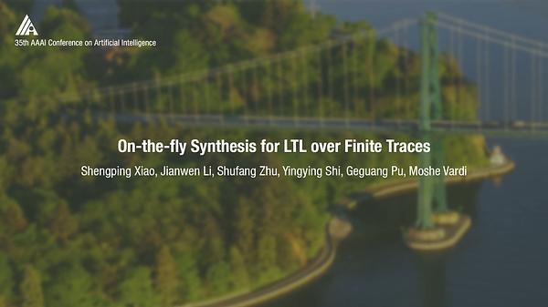 On-the-Fly Synthesis for LTL over Finite Traces