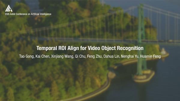 Temporal ROI Align for Video Object Recognition
