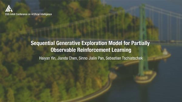 Sequential Generative Exploration Model for Partially Observable Reinforcement Learning