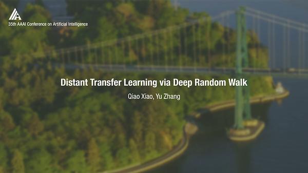 Distant Transfer Learning via Deep Random Walk