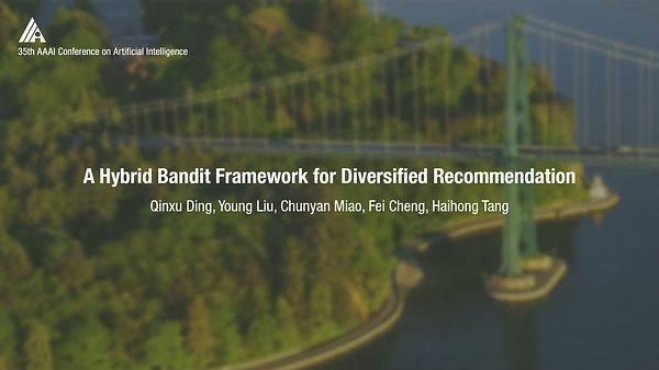 A Hybrid Bandit Framework for Diversified Recommendation