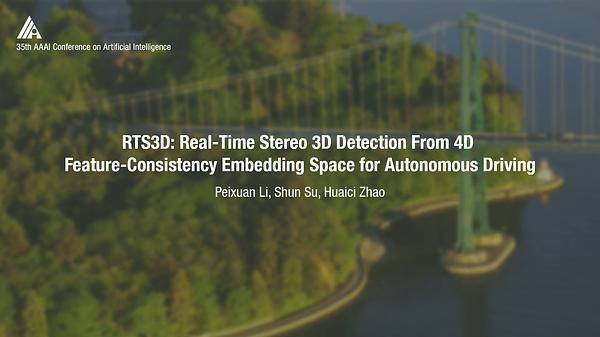 RTS3D: Real-Time Stereo 3D Detection From 4D Feature-Consistency Embedding Space for Autonomous Driving