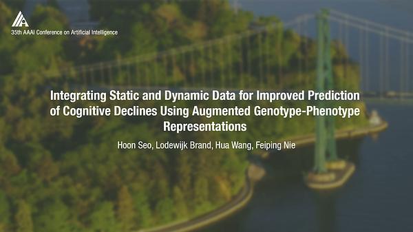 Integrating Static and Dynamic Data for Improved Prediction of Cognitive Declines Using Augmented Genotype-Phenotype Representations