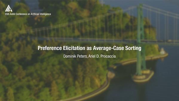 Preference Elicitation as Average-Case Sorting