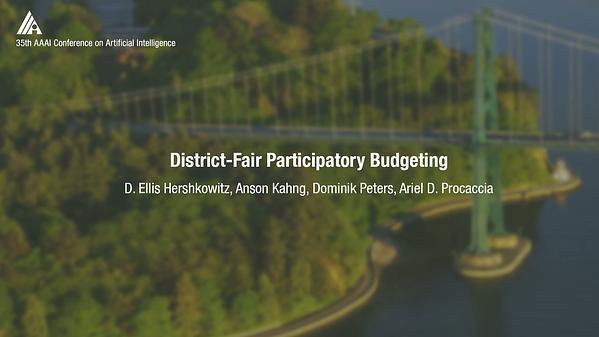 District-Fair Participatory Budgeting