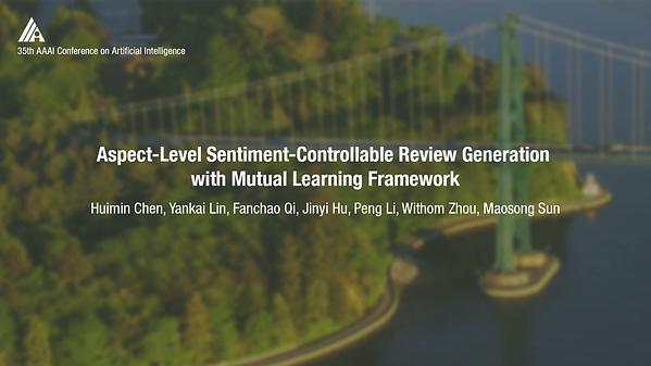 Aspect-Level Sentiment-Controllable Review Generation with Mutual Learning Framework