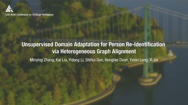 Unsupervised Domain Adaptation for Person Re-Identification via Heterogeneous Graph Alignment