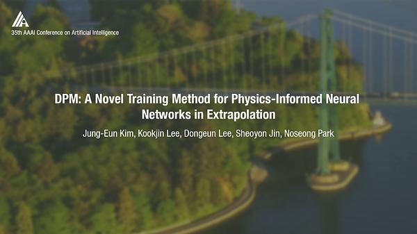 DPM: A Novel Training Method for Physics-Informed Neural Networks in Extrapolation