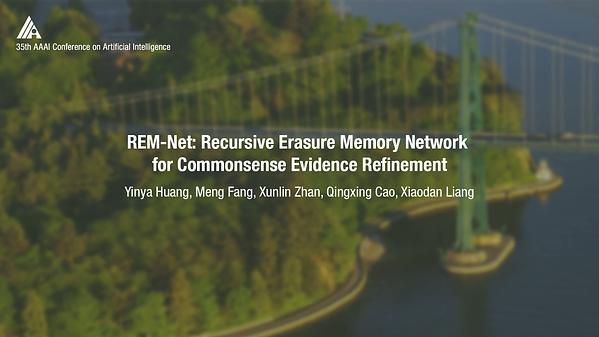 REM-Net: Recursive Erasure Memory Network for Commonsense Evidence Refinement