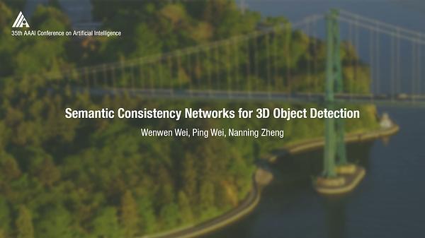 Semantic Consistency Networks for 3D Object Detection