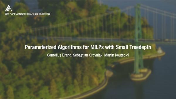 Parameterized Algorithms for MILPS with Small Treedepth