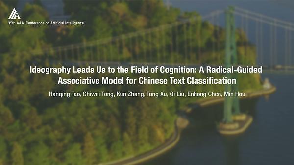 Ideography Leads Us to the Field of Cognition: A Radical-Guided Associative Model for Chinese Text Classification