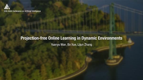 Projection-Free Online Learning in Dynamic Environments