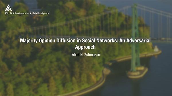 Majority Opinion Diffusion in Social Networks: An Adversarial Approach