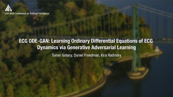 ECG ODE-GAN: Learning Ordinary Differential Equations of ECG Dynamics via Generative Adversarial Learning