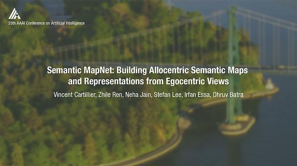 Semantic MapNet: Building Allocentric Semanticmaps and Representations from Egocentric Views