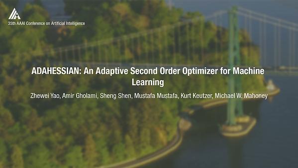 ADAHESSIAN: An Adaptive Second Order Optimizer for Machine Learning