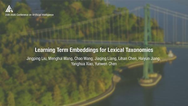 Learning Term Embeddings for Lexical Taxonomies