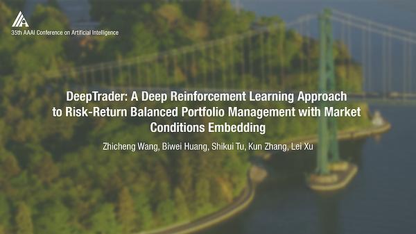 DeepTrader: A Deep Reinforcement Learning Approach for Risk-Return Balanced Portfolio Management with Market Conditions Embedding