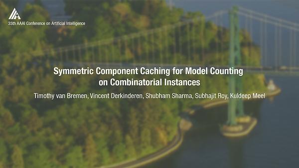 Symmetric Component Caching for Model Counting on Combinatorial Instances