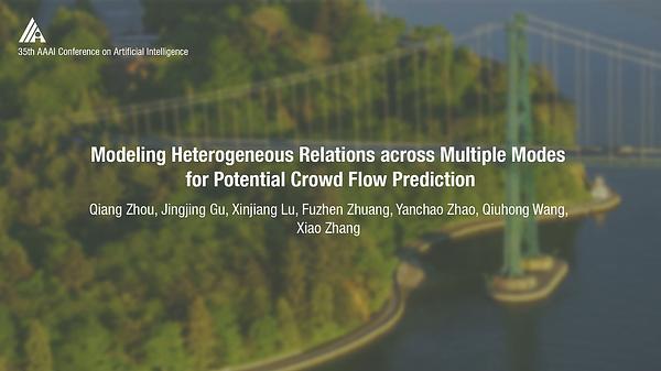 Modeling Heterogeneous Relations across Multiple Modes for Potential Crowd Flow Prediction