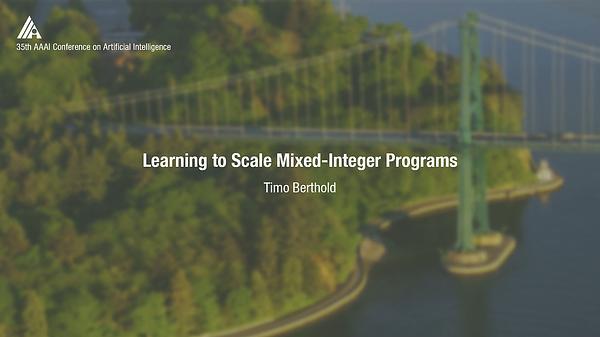 Learning to Scale Mixed-Integer Programs
