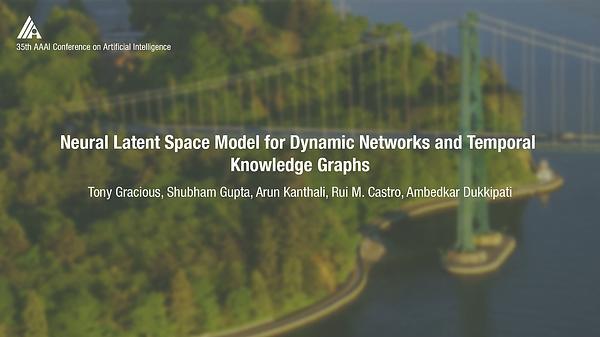 Neural Latent Space Model for Dynamic Networks and Temporal Knowledge Graphs