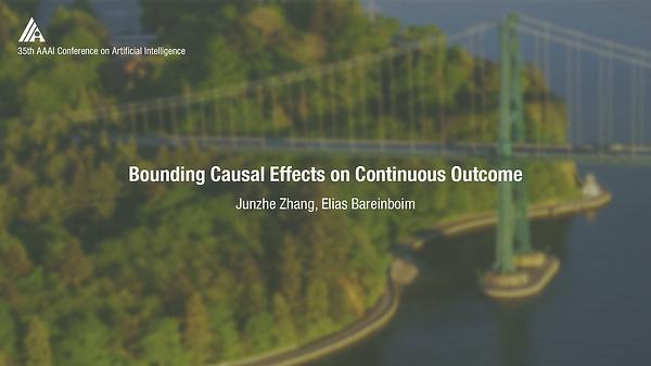 Bounding Causal Effects on Continuous Outcome