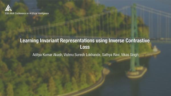Learning Invariant Representations Using Inverse Contrastive Loss