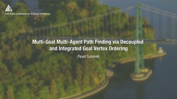 Multi-Goal Multi-Agent Path Finding via Decoupled and Integrated Goal Vertex Ordering