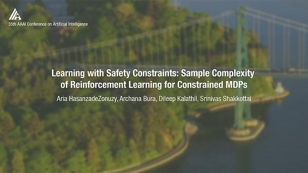 Learning with Safety Constraints: Sample Complexity of Reinforcement Learning for Constrained MDPs
