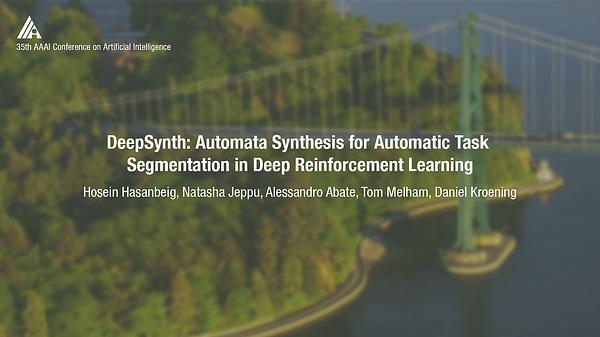 DeepSynth: Automata Synthesis for Automatic Task Segmentation in Deep Reinforcement Learning