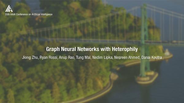 Graph Neural Networks with Heterophily