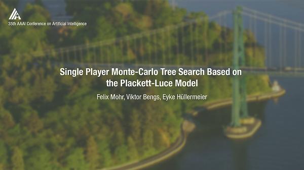 Single Player Monte-Carlo Tree Search Based on the Plackett-Luce Model