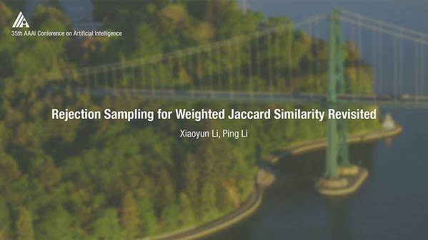 Rejection Sampling for Weighted Jaccard Similarity Revisited