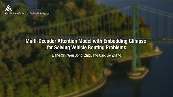 Multi-Decoder Attention Model with Embedding Glimpse for Solving Vehicle Routing Problems