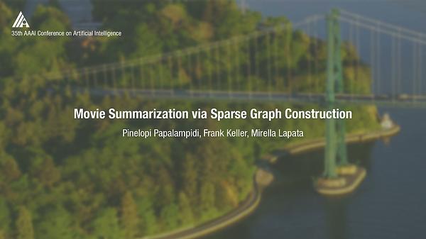 Movie Summarization via Sparse Graph Construction