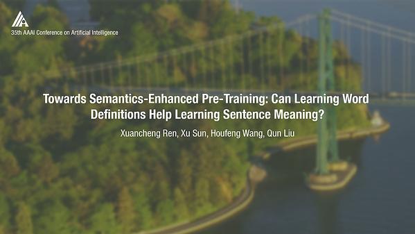 Towards Semantics-Enhanced Pre-Training: Can Lexicon Definitions Help Learning Sentence Meanings?
