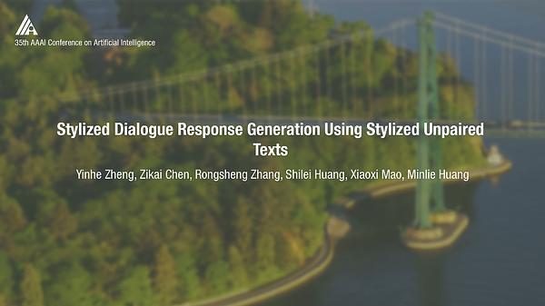 Stylized Dialogue Response Generation Using Stylized Unpaired Texts