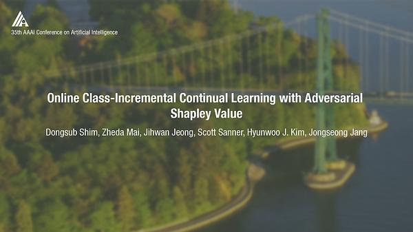 Online Class-Incremental Continual Learning with Adversarial Shapley Value