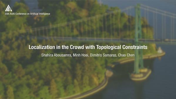 Localization in the Crowd with Topological Constraints